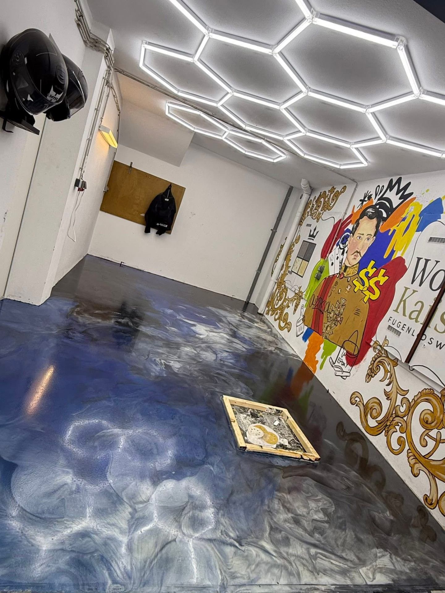 Epoxidharz Metallic-Blau Werkstatt